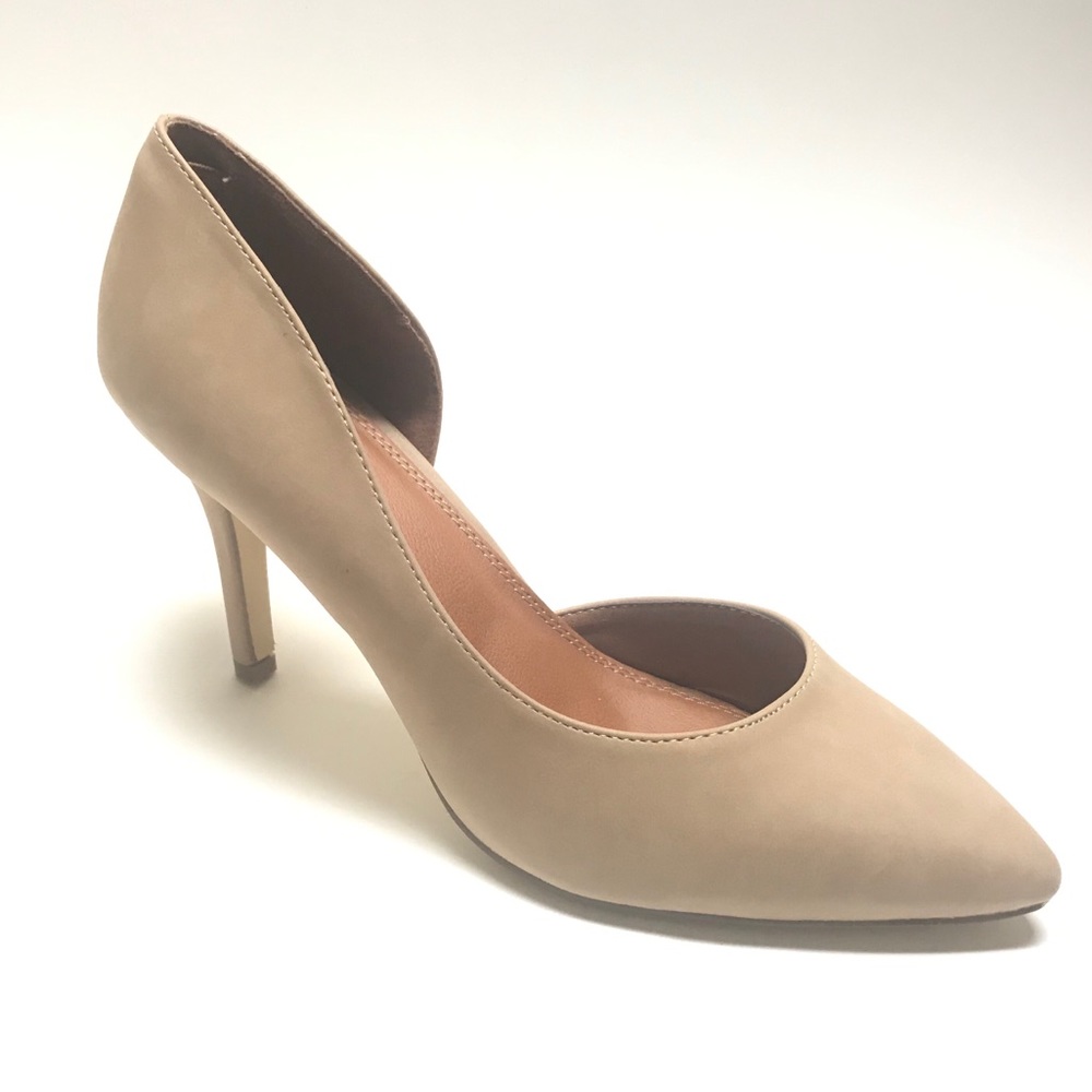 Camel Closed Pointed Toe Inside Stiletto Heels